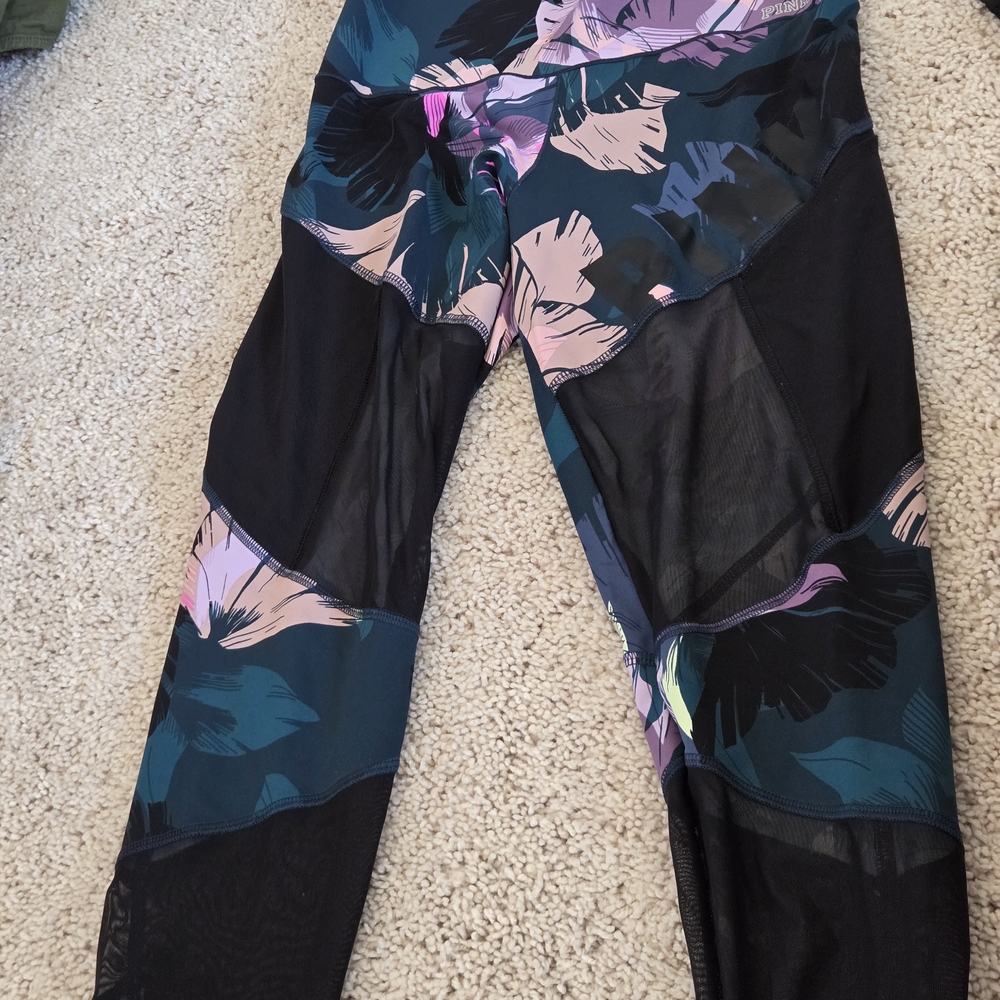 Victoria's Secret Teal and Black Leggings